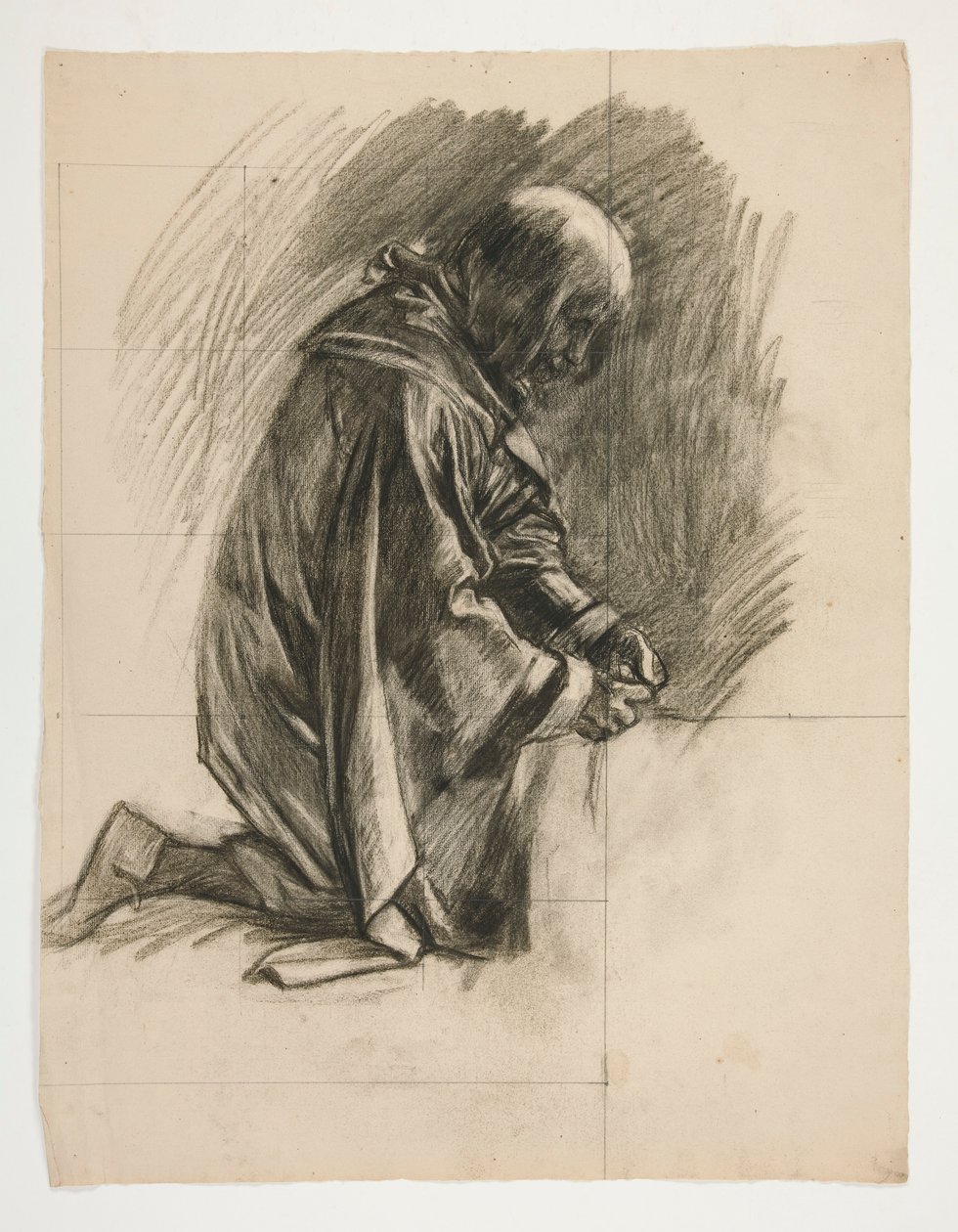 Sir Lancelot és Sir Bors figura tanulmánya Galahadot a sarkantyúival, a The Quest of the Holy Grailből (a második a Boston Public Library számára készült tizenöt festménysorozatból, 1901-ben elkészült) alkotó: Edwin Austin Abbey