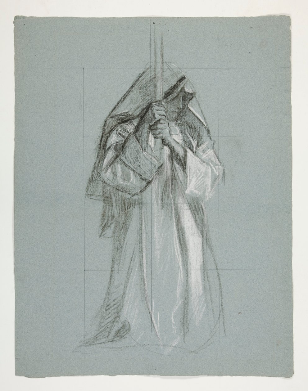 Sir Lancelot és Sir Bors figura tanulmánya Galahadot a sarkantyúival, a The Quest of the Holy Grailből (a második a Boston Public Library számára készült tizenöt festménysorozatból, 1901-ben elkészült) alkotó: Edwin Austin Abbey