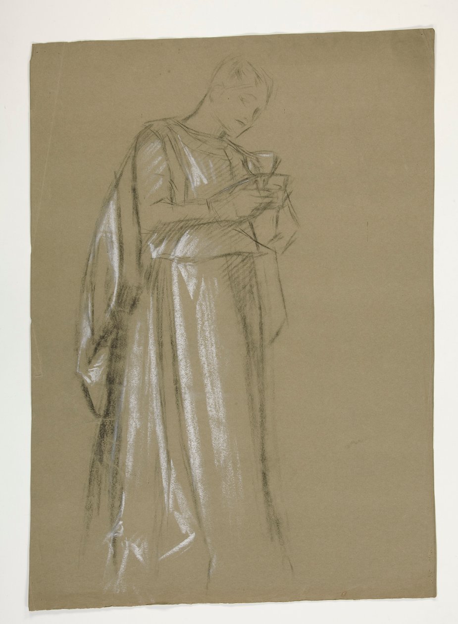 Ábratanulmány az Infant Galahadhoz (?), a The Quest of the Holy Grail-ből (az első a tizenöt falfestményből álló sorozatból a Boston Public Library számára, 1901-ben elkészült) alkotó: Edwin Austin Abbey
