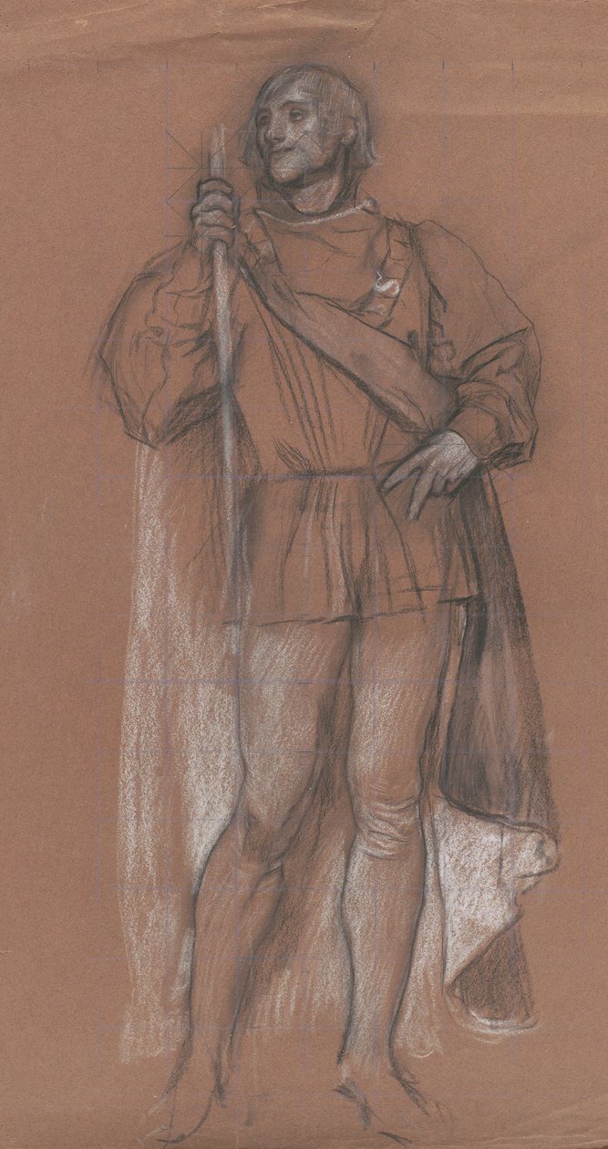Ábratanulmány a Royal Exchange számára alkotó: Edwin Austin Abbey