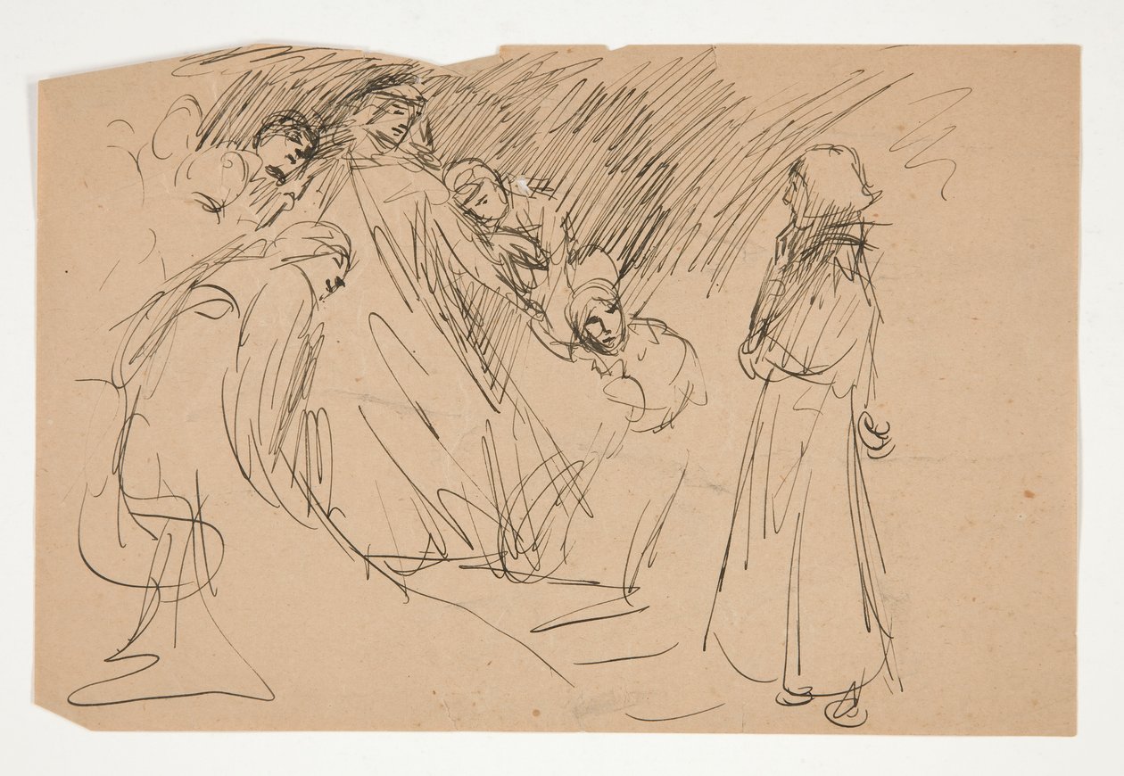 Galahad and the Captive Virtues, A Szent Grál küldetése című tanulmány (tizenöt festménysorozat a Boston Public Library számára, 1901-ben fejeződött be) alkotó: Edwin Austin Abbey