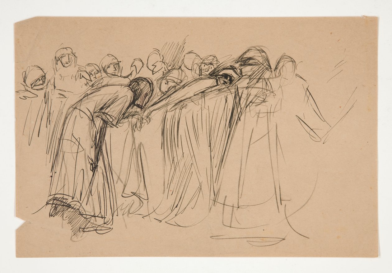 Galahad and the Captive Virtues, A Szent Grál küldetése című tanulmány (tizenöt festménysorozat a Boston Public Library számára, 1901-ben fejeződött be) alkotó: Edwin Austin Abbey