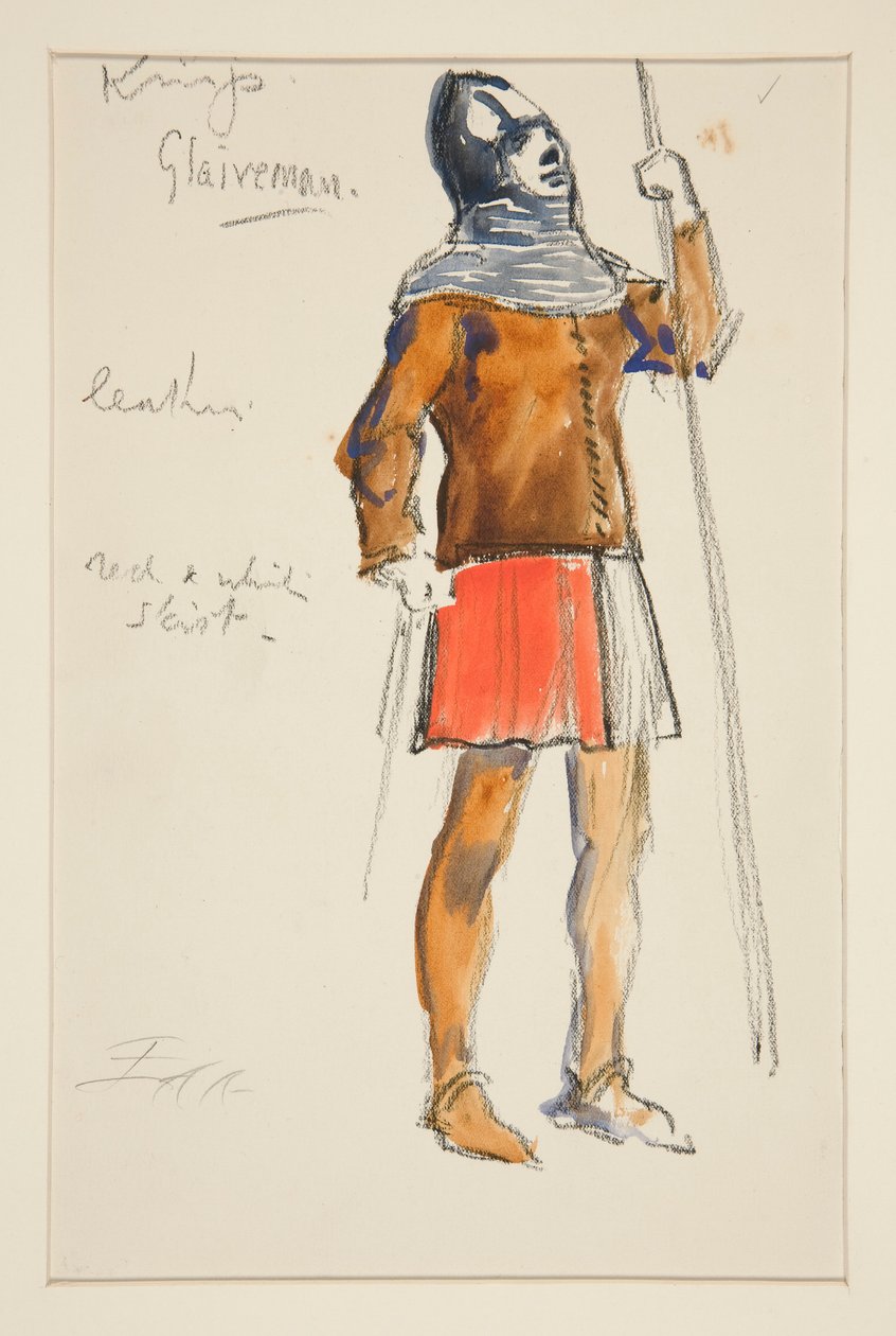 Glaiveman, jelmezvázlat Henry Irving számára alkotó: Edwin Austin Abbey