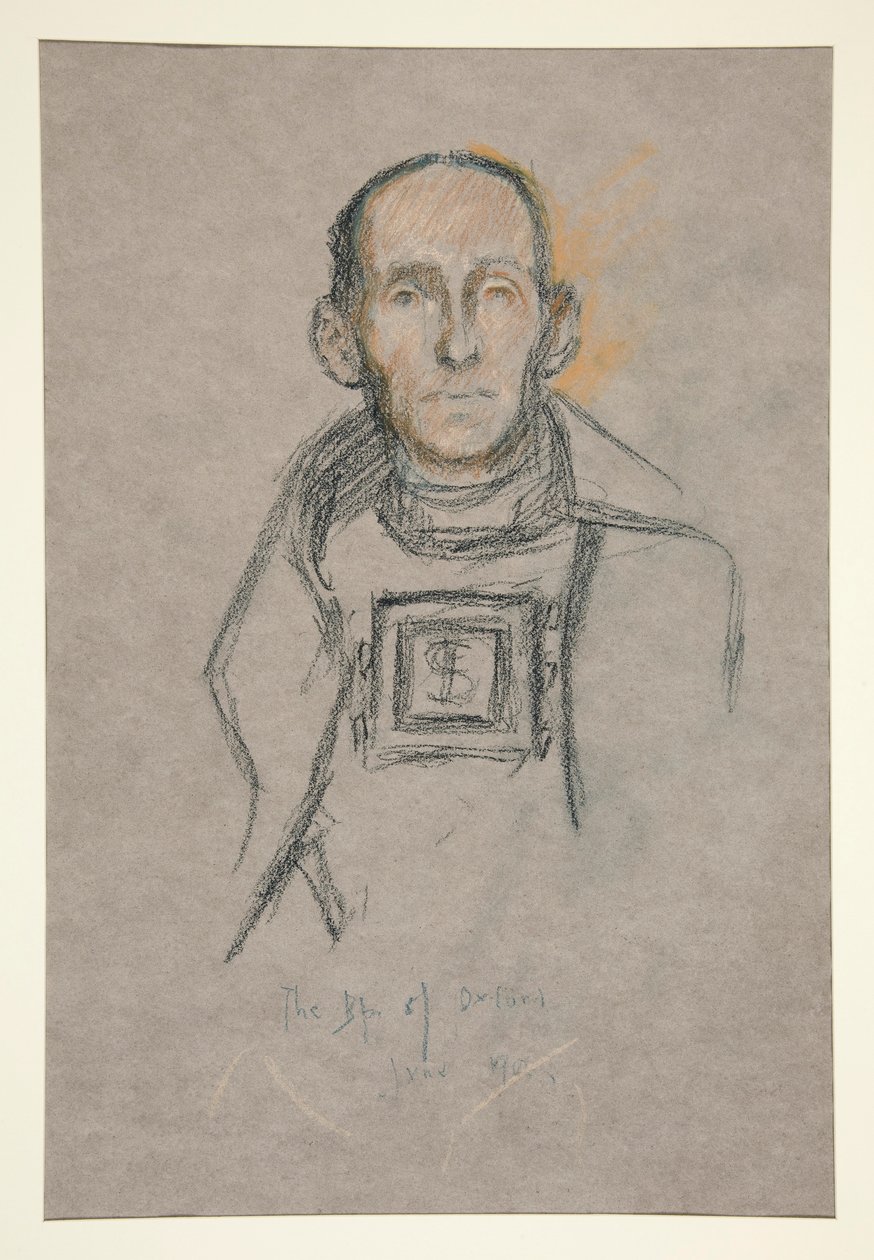 Fej és vállak, VII. Edward koronázása portréja alkotó: Edwin Austin Abbey