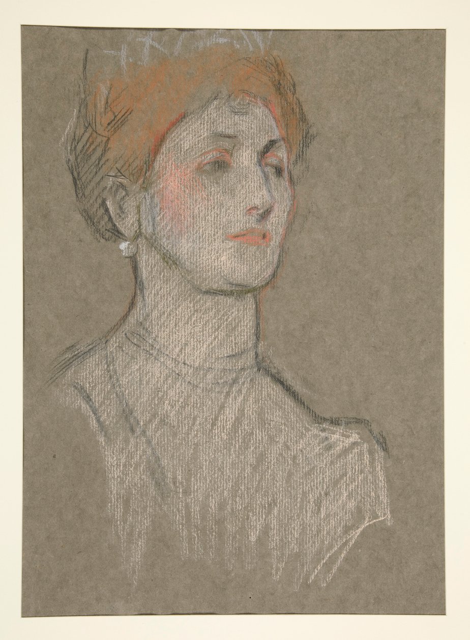 Nő feje, VII. Edward koronázása. alkotó: Edwin Austin Abbey