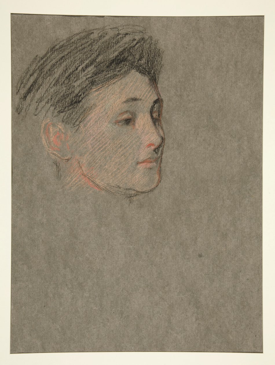 Fekete hajú nőfej, Edw koronázása alkalmából. VII alkotó: Edwin Austin Abbey