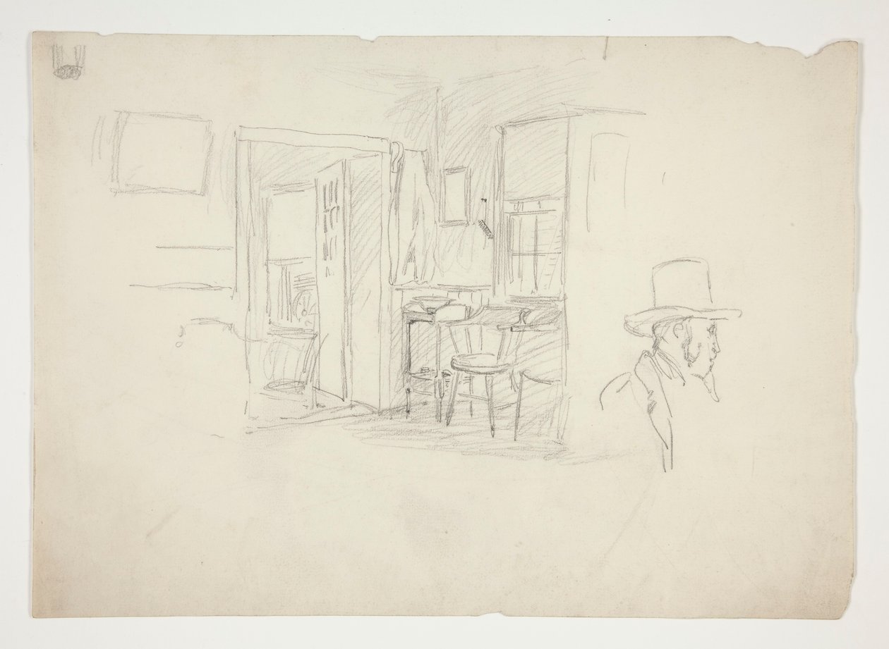 Belső tanulmány alkotó: Edwin Austin Abbey