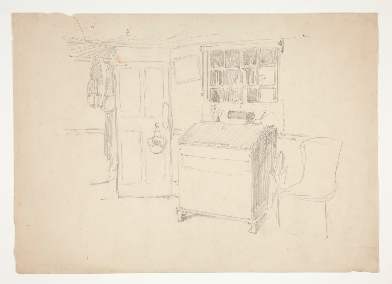 Belső tanulmány alkotó: Edwin Austin Abbey