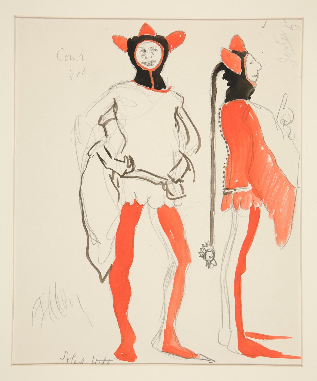 Jesters, jelmezvázlat Henry Irvingnek alkotó: Edwin Austin Abbey