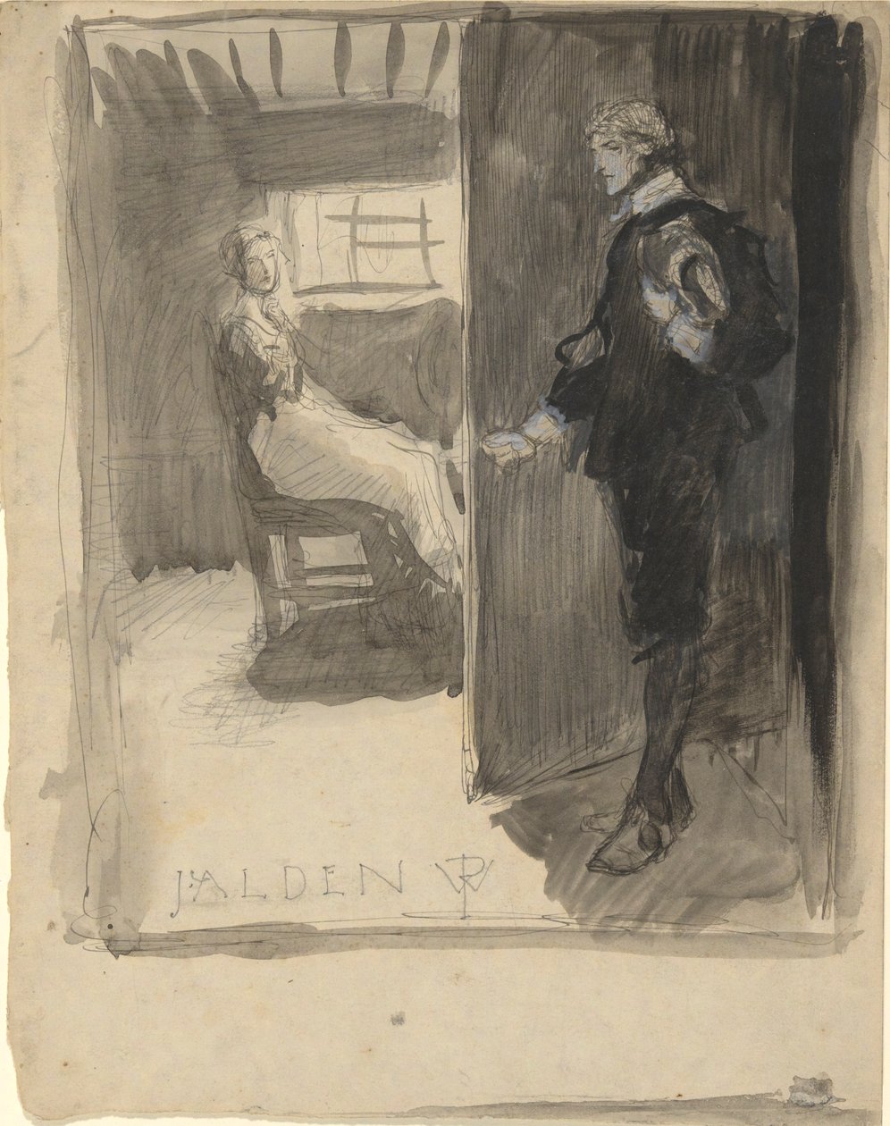 John Alden alkotó: Edwin Austin Abbey