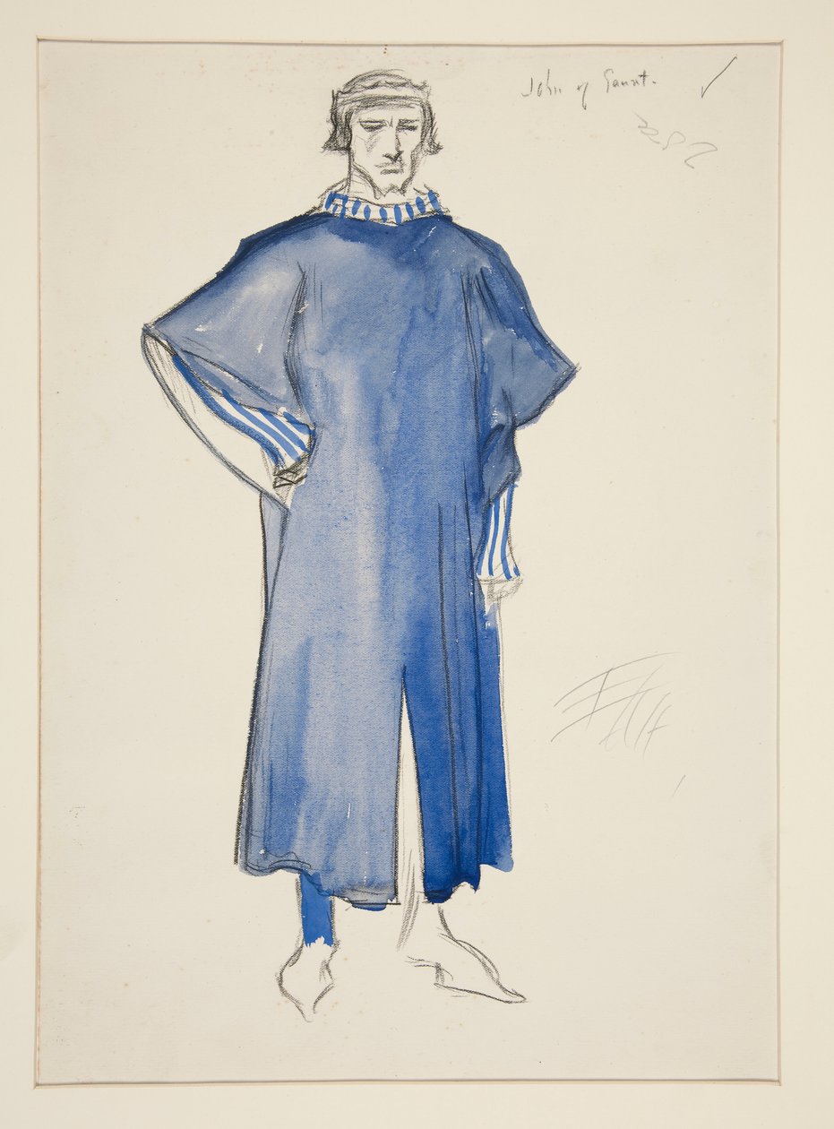 John of Gaunt, jelmezvázlat Henry Irving számára alkotó: Edwin Austin Abbey