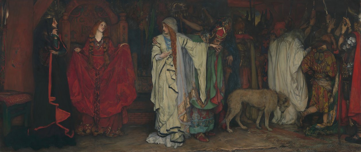 Lear király, I. felvonás, I. jelenet, 1898. alkotó: Edwin Austin Abbey