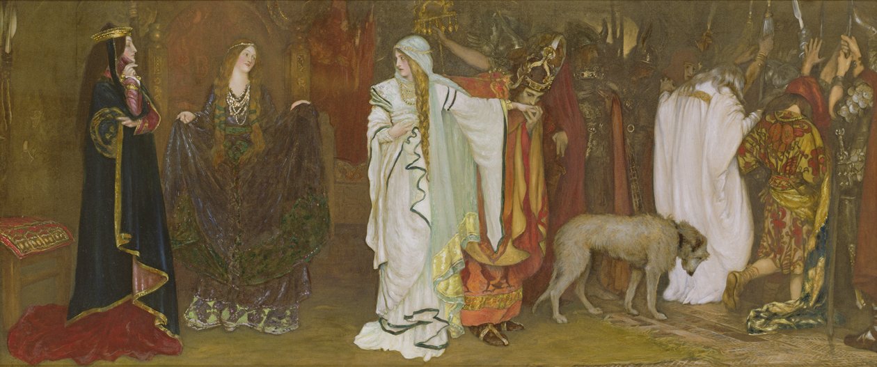 Lear király, I. felvonás, I. jelenet, Cordelia búcsúja, 1898 alkotó: Edwin Austin Abbey