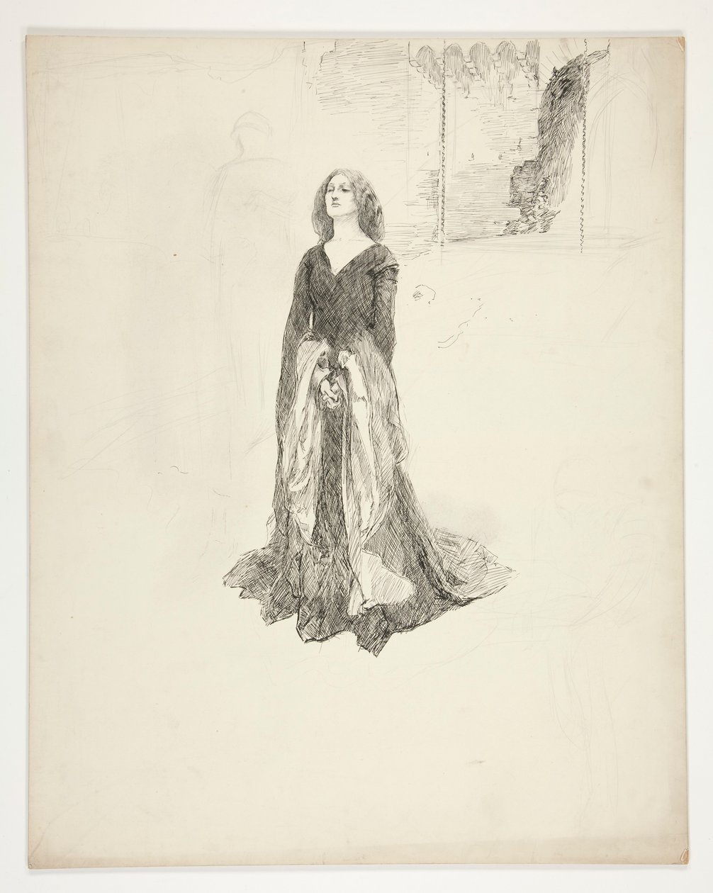 Összekulcsolt kezű hölgy, II. Richárd királytól alkotó: Edwin Austin Abbey