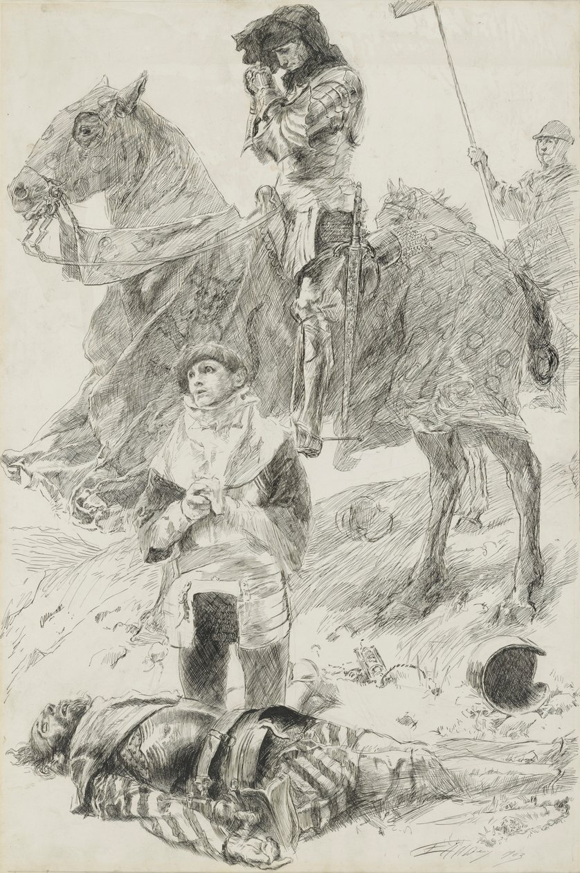 Lancaster katona: alkotó: Edwin Austin Abbey