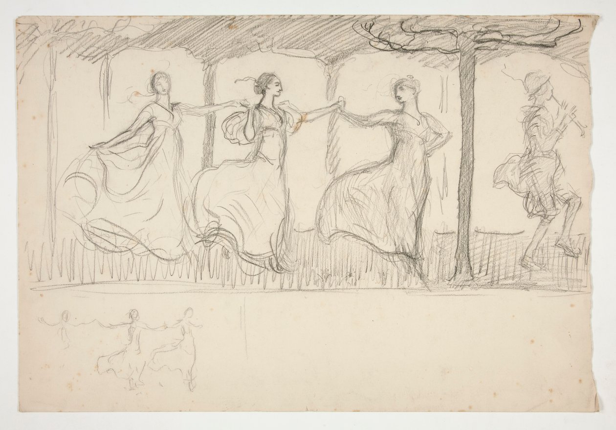 Táncoló nők sora – (azonosítatlan illusztráció) alkotó: Edwin Austin Abbey