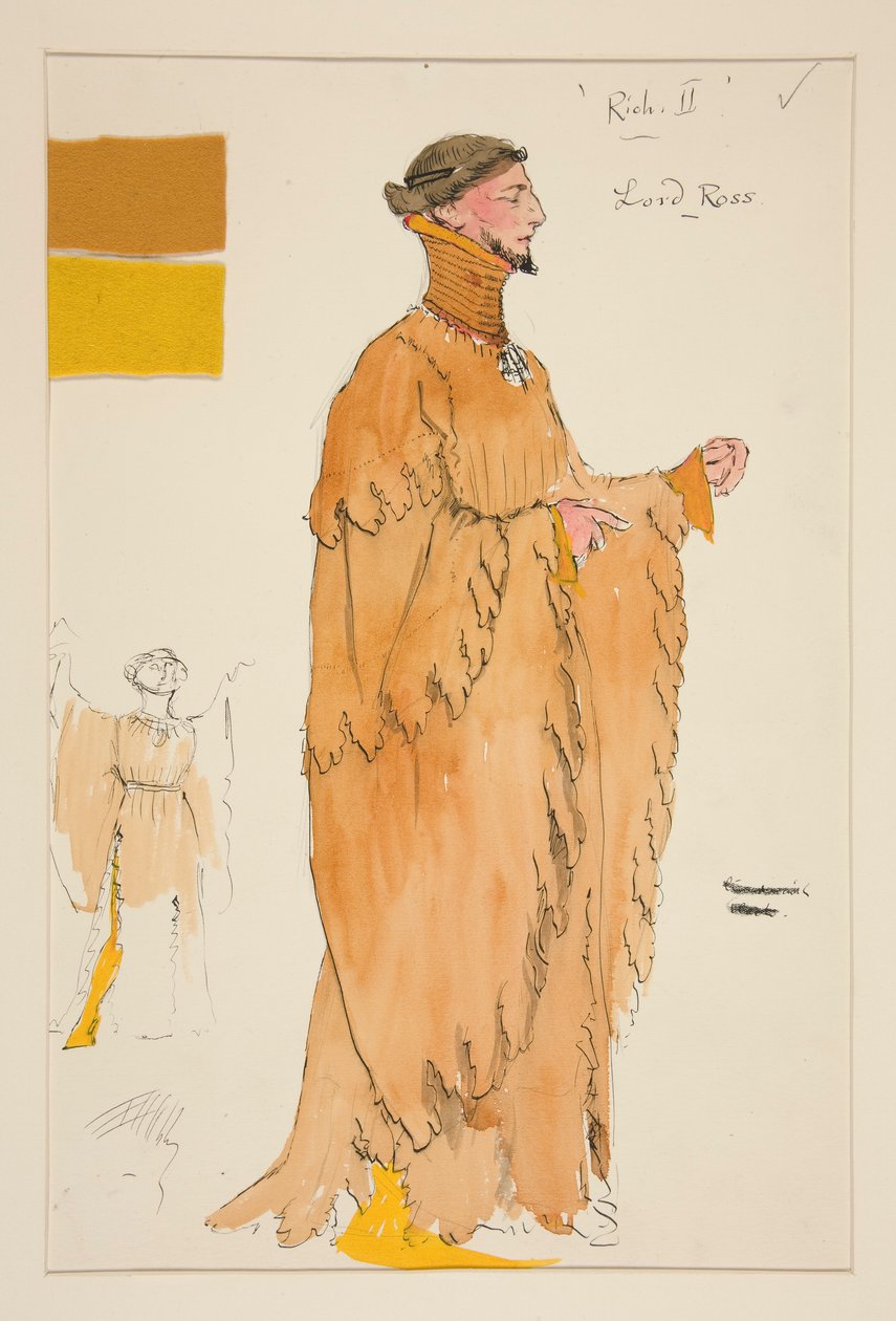 Lord Ross, jelmezvázlat Henry Irving számára alkotó: Edwin Austin Abbey