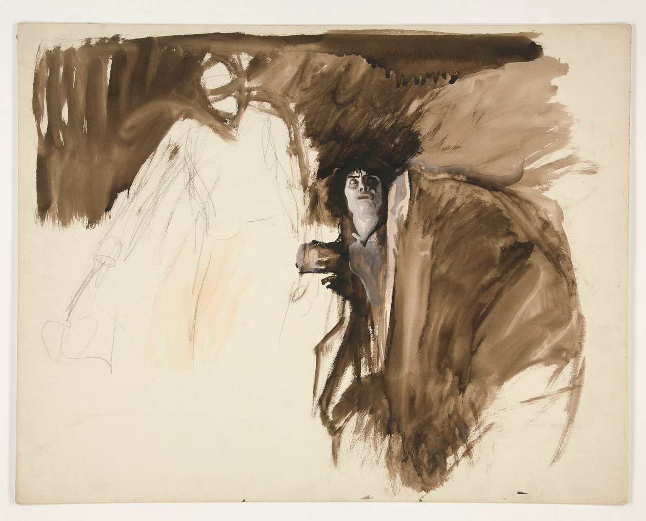 Férfialak, vázlat egy azonosítatlan Shakespeare-darabhoz alkotó: Edwin Austin Abbey
