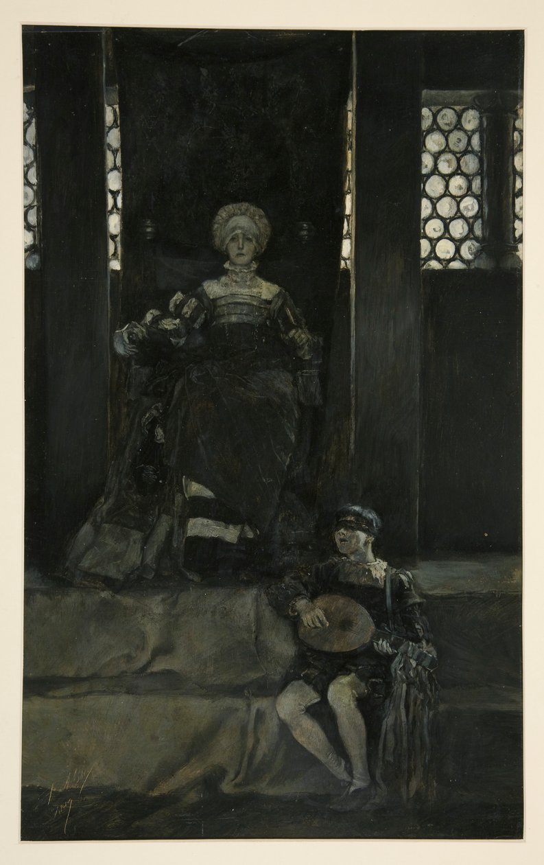 Mariana és fiú ének - III. felvonás, I. jelenet, Mérték a mértékért alkotó: Edwin Austin Abbey
