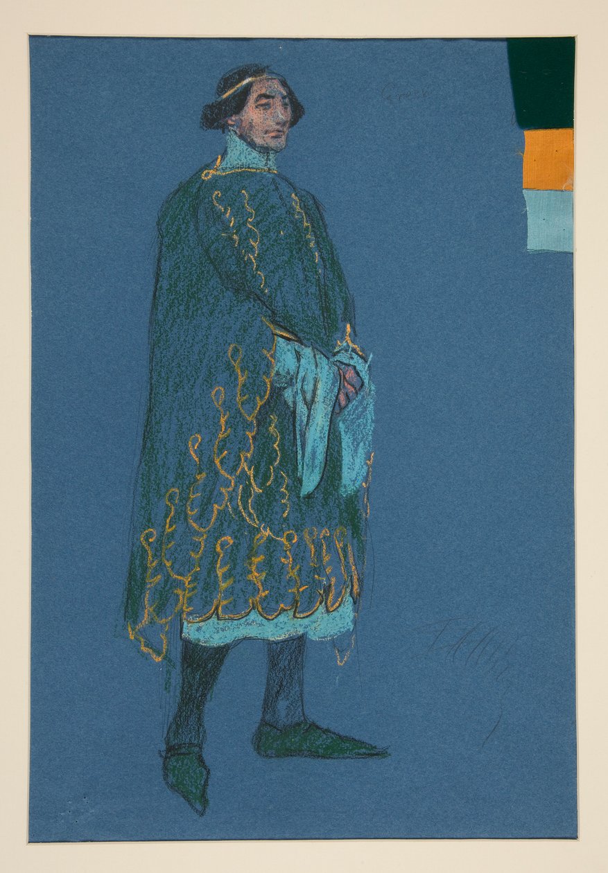 Különféle tanulmány, jelmezvázlat Henry Irving számára alkotó: Edwin Austin Abbey