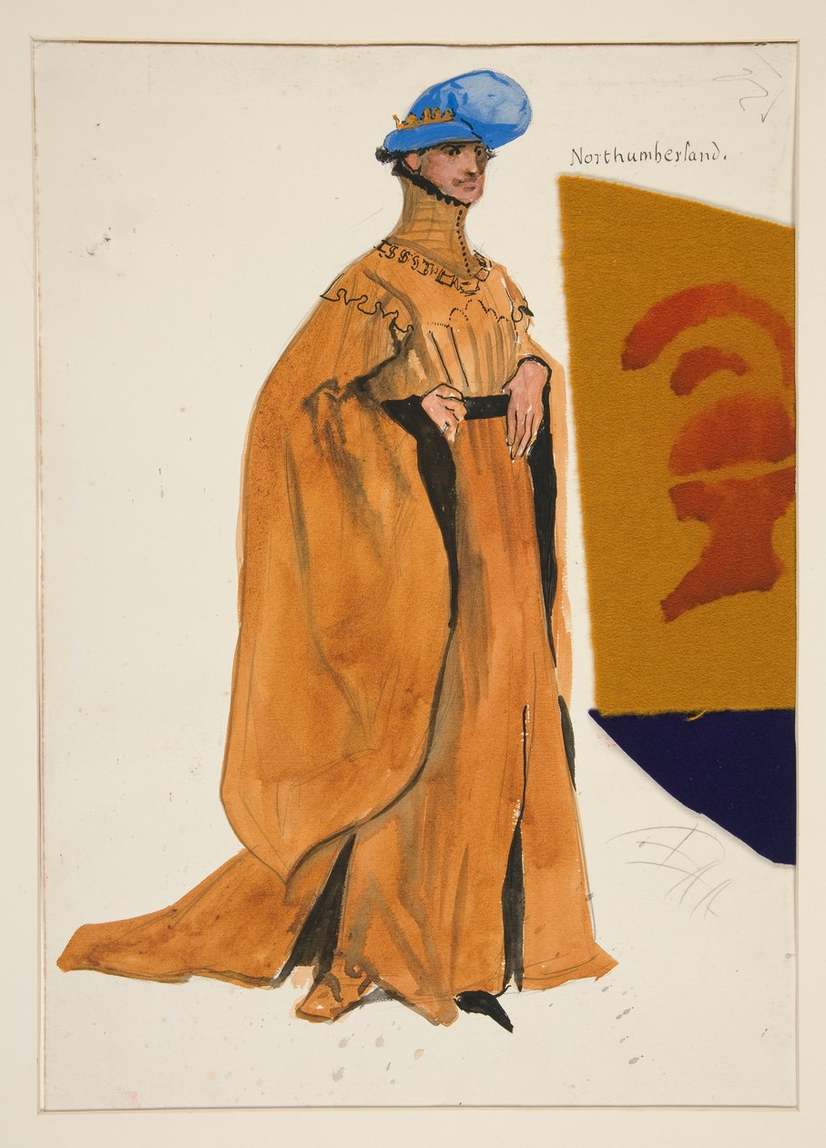 Northumberland, jelmezvázlat Henry Irving számára alkotó: Edwin Austin Abbey