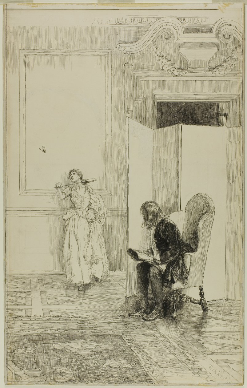 Most keresztezte egy tükör arcát alkotó: Edwin Austin Abbey