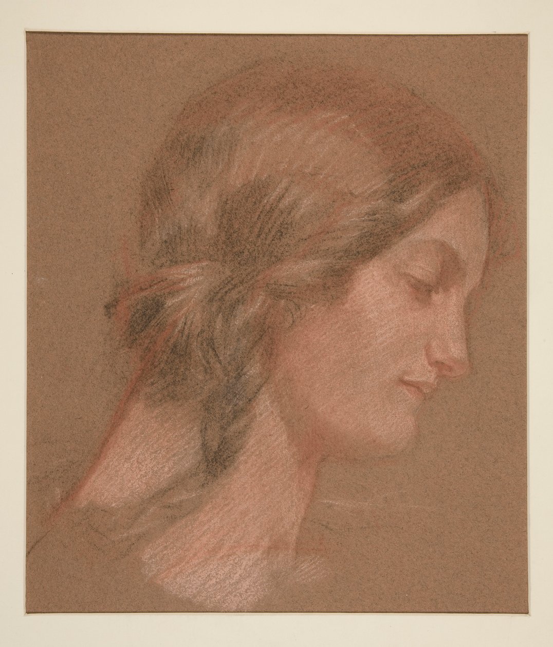 Portré egy nő profiljában alkotó: Edwin Austin Abbey