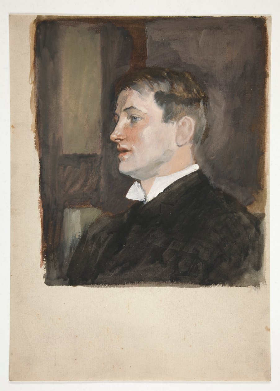 Egy fiatal férfi portréja (azonosítatlan ülő) alkotó: Edwin Austin Abbey