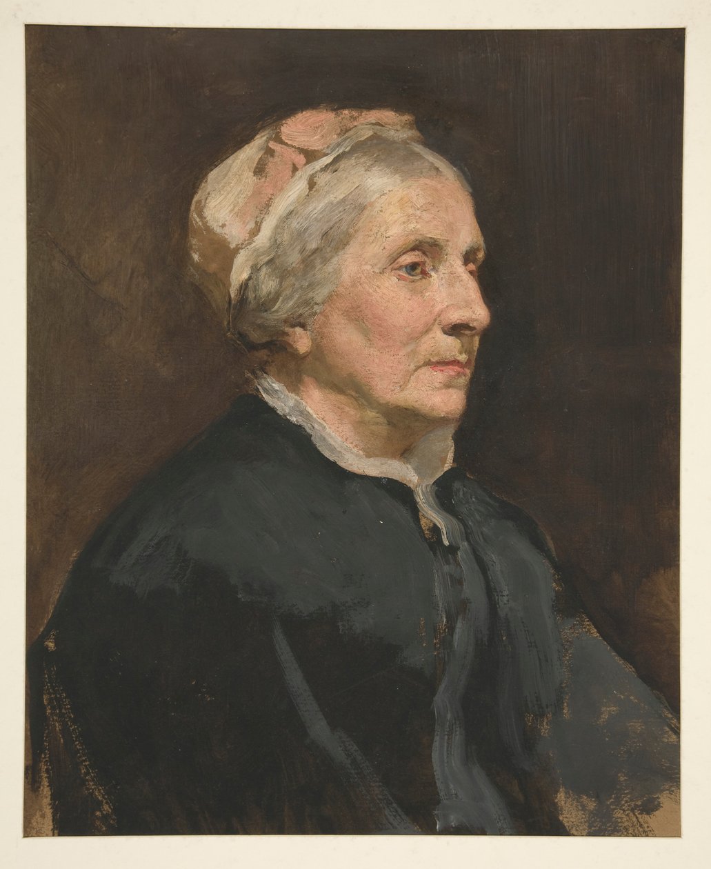 Egy idősebb nő portréja (azonosítatlan ülő) alkotó: Edwin Austin Abbey