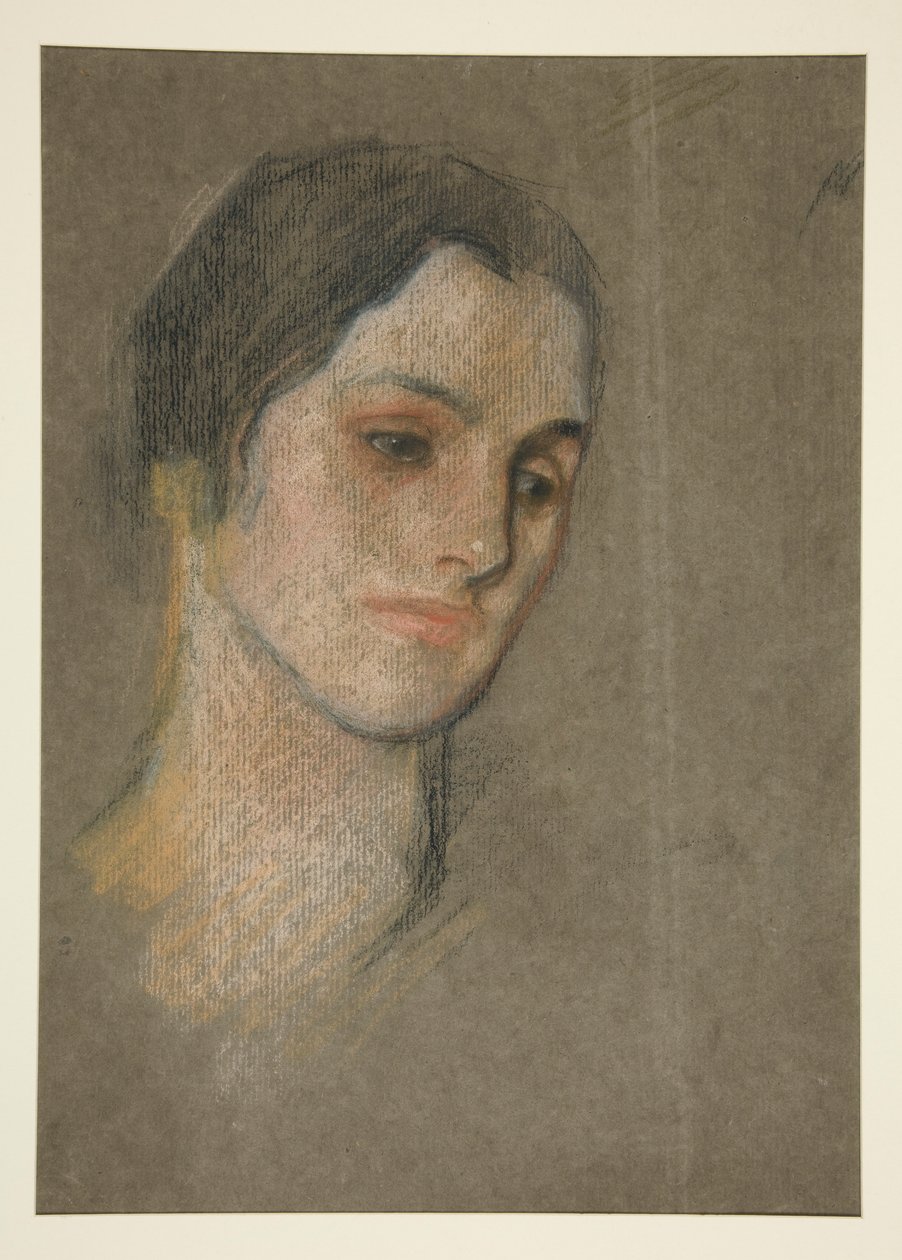 Egy azonosítatlan nő portréja alkotó: Edwin Austin Abbey