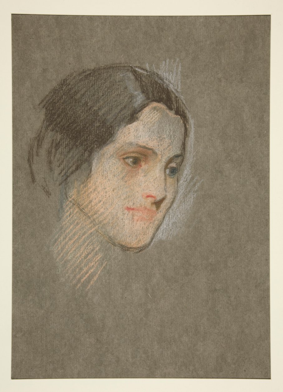 Egy azonosítatlan nő portréja alkotó: Edwin Austin Abbey