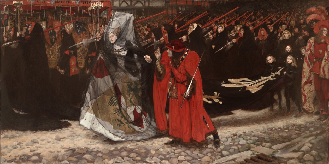 Richard, Gloucester hercege és Lady Anne, 1896 alkotó: Edwin Austin Abbey