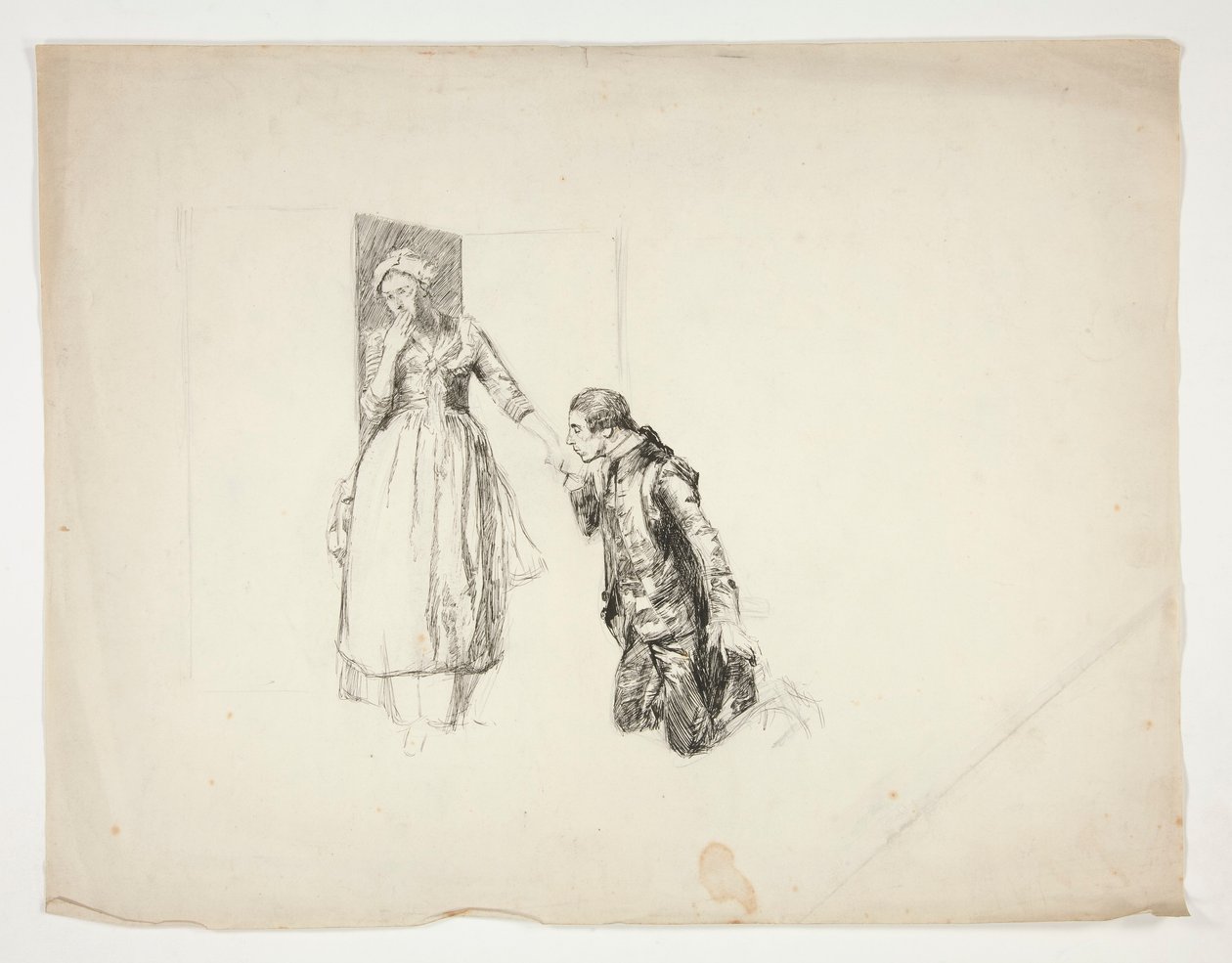 Vázlat Oliver Goldsmith számára alkotó: Edwin Austin Abbey