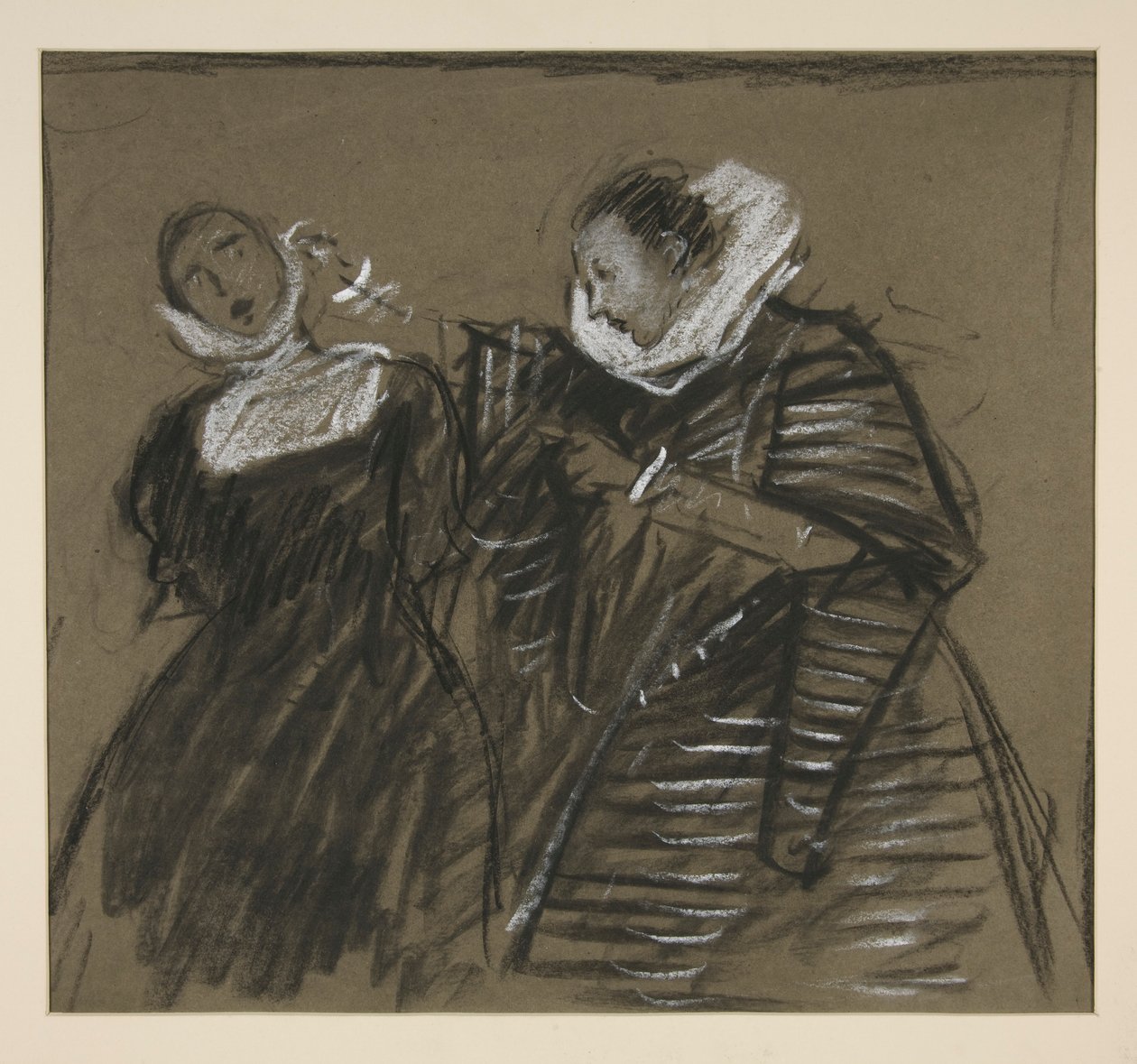 Vázlat a cickány megszelídítéséhez (?) alkotó: Edwin Austin Abbey