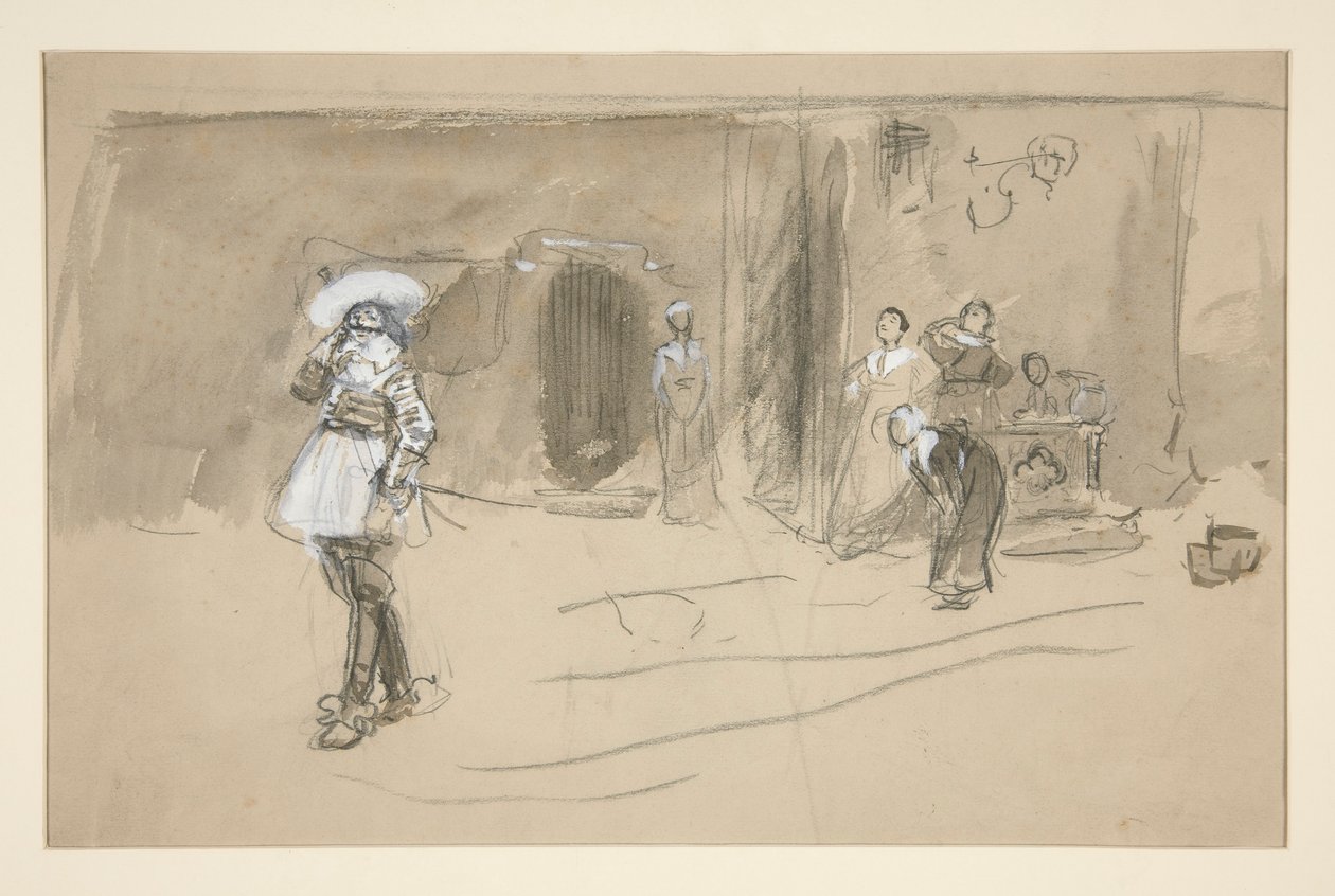 Vázlat egy illusztrációhoz a Válogatás Robert Herrick költészetéből című könyvhöz (a Harper által 1882-ben megjelent könyv, korábban a Harperben jelent meg alkotó: Edwin Austin Abbey