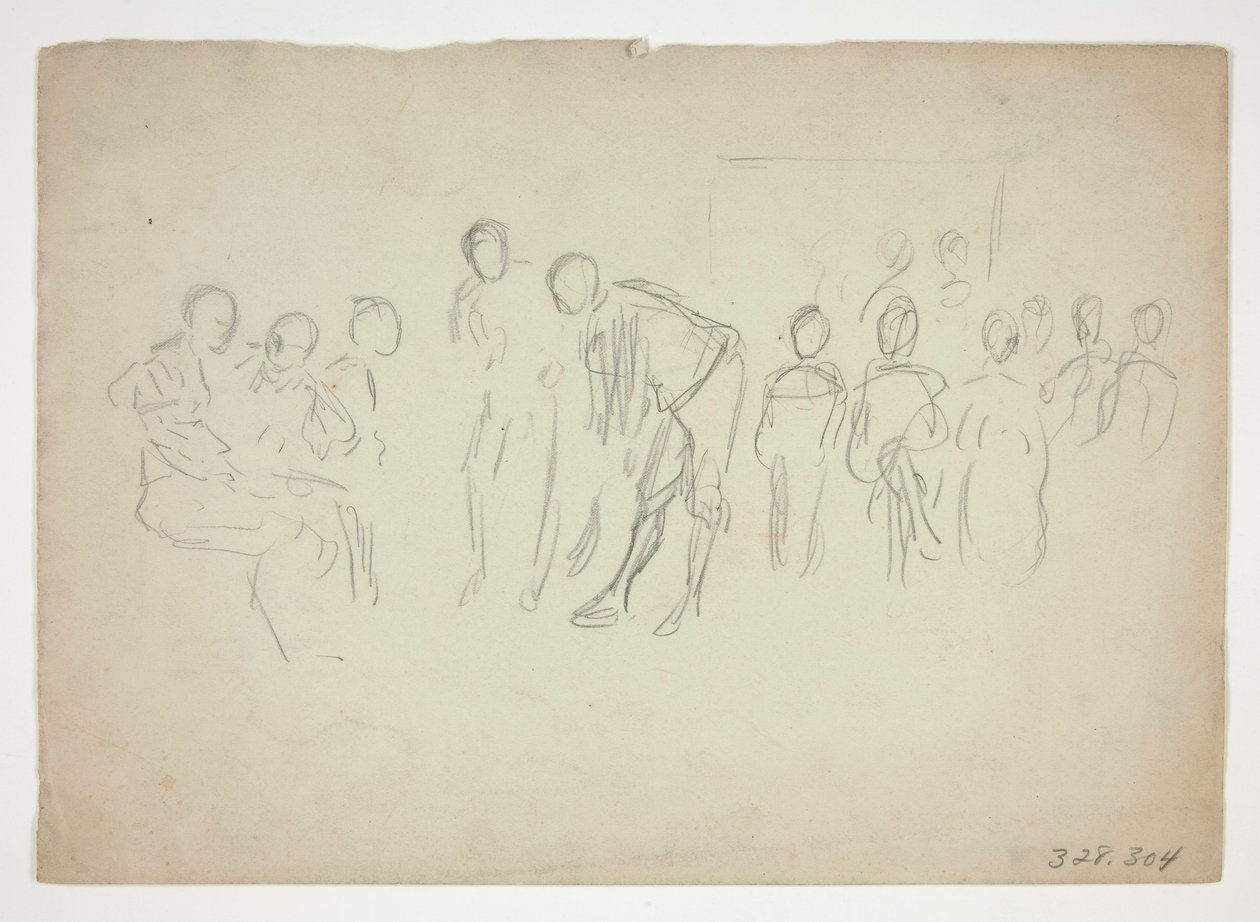 Vázlat a tömegről - azonosítatlan illusztráció alkotó: Edwin Austin Abbey