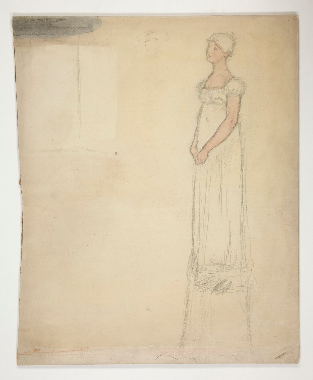 Vázlat egy nőről - jelmeztanulmány egy színdarabhoz? alkotó: Edwin Austin Abbey