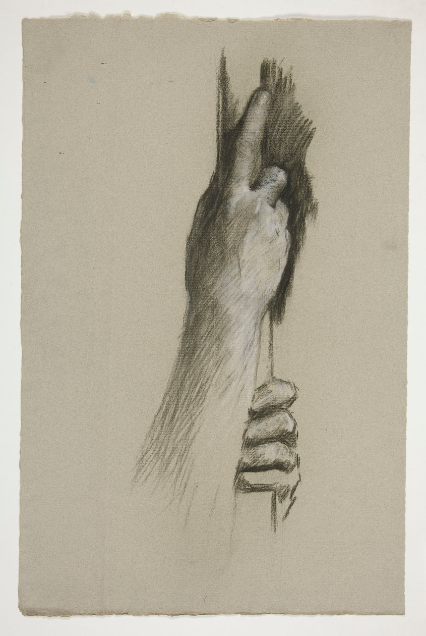 Vázlat két kéz felmászás egy rúdra alkotó: Edwin Austin Abbey