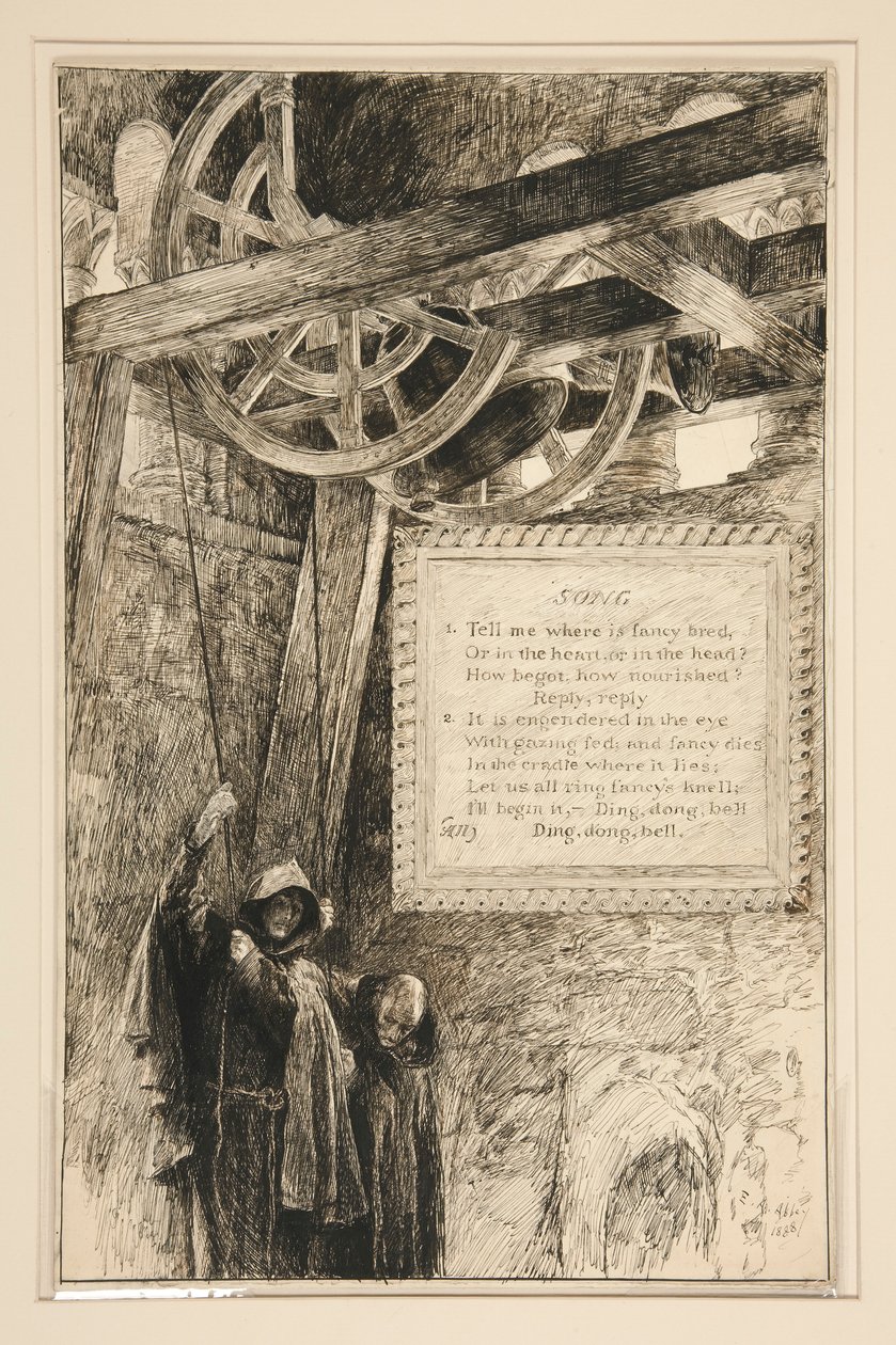 Dal, a III. felvonás ii. jelenetéből, Velence kereskedője alkotó: Edwin Austin Abbey