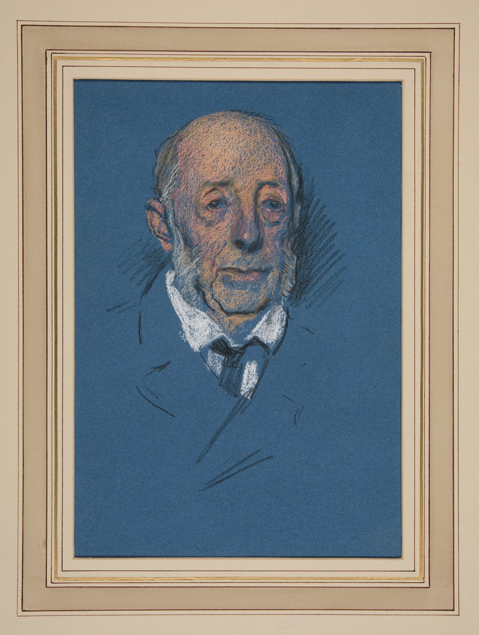Tanulmány. Idős férfi koronázásra alkotó: Edwin Austin Abbey