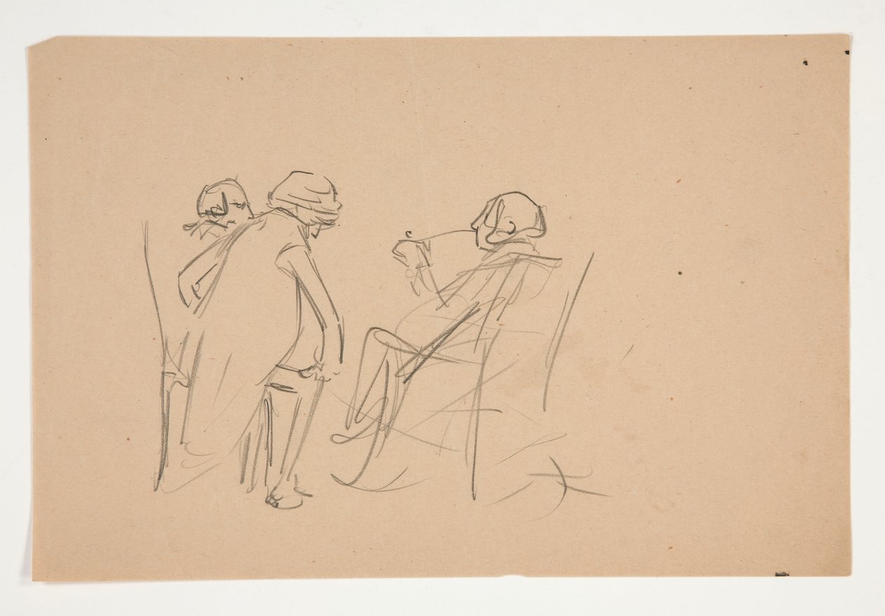 Tanulmány a .1207-hez – Oliver Goldsmith illusztrációja alkotó: Edwin Austin Abbey