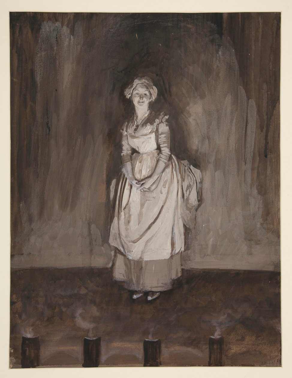 Tanulmány az epilógushoz, illusztráció Oliver Goldsmith számára alkotó: Edwin Austin Abbey