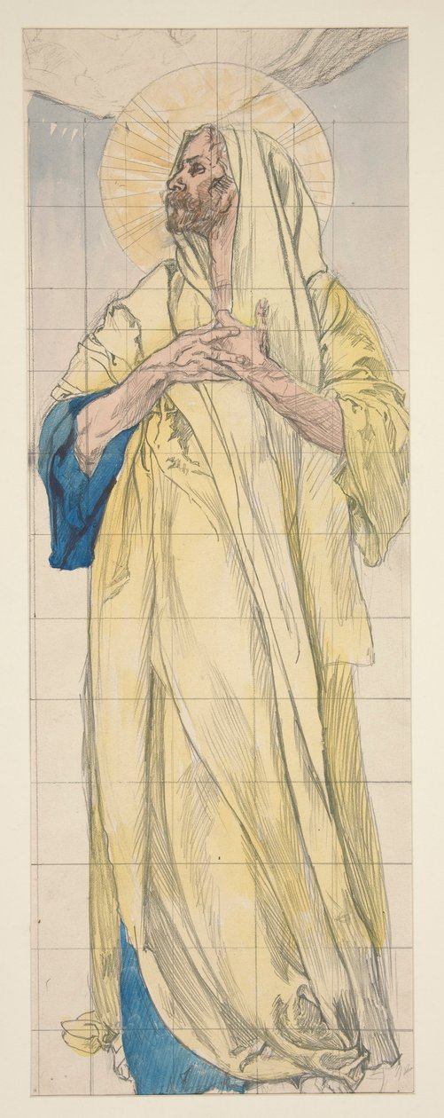 Tanulmány Louis Comfort Tiffany számára alkotó: Edwin Austin Abbey