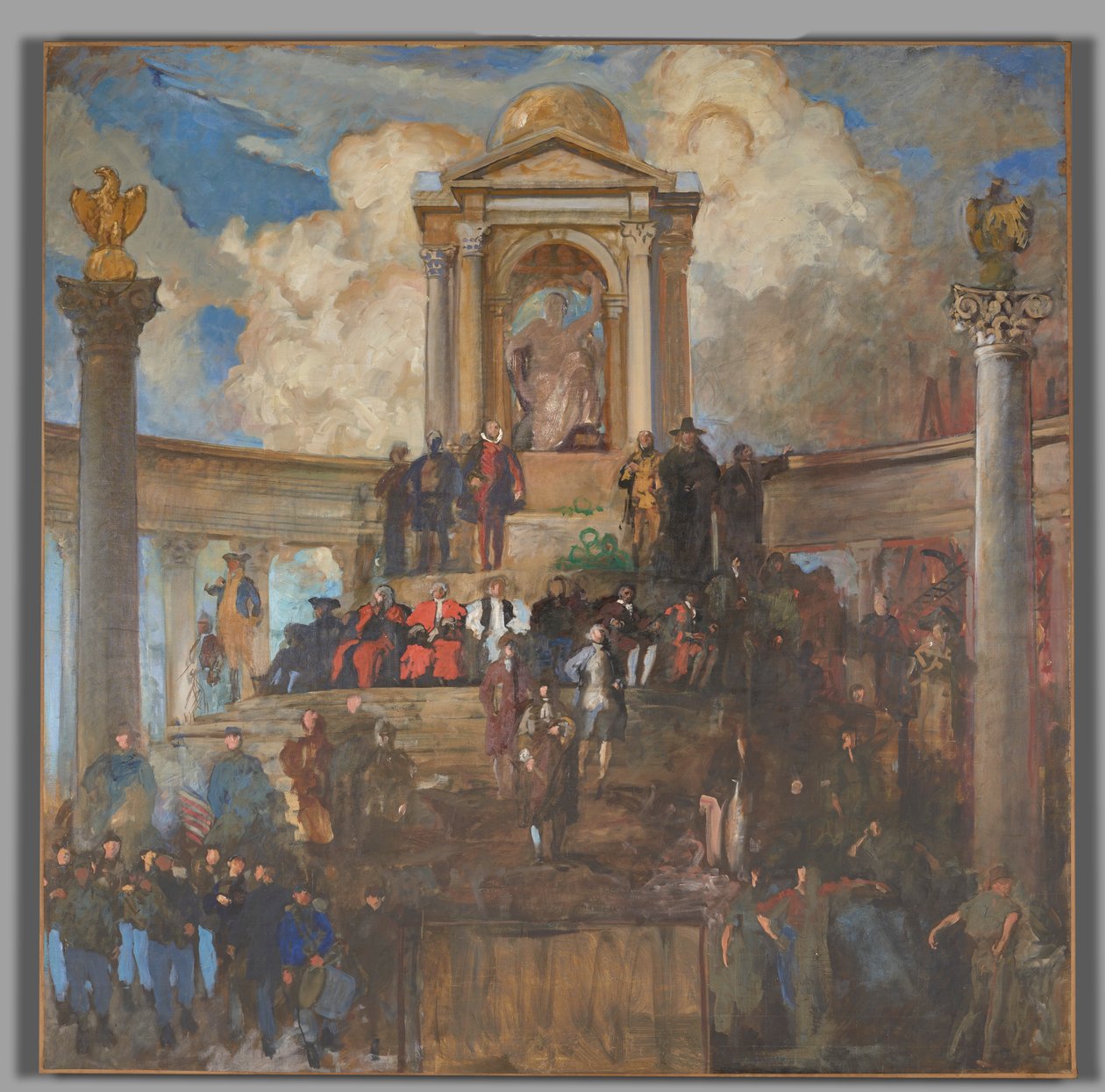 Tanulmány a Pennsylvania apotheosisához, Képviselőház Kamara, Pennsylvania Állami Capitol, Harrisburg alkotó: Edwin Austin Abbey
