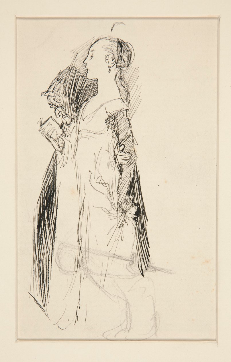 Tanulmány Izabella neveléséhez (olajfestmény) alkotó: Edwin Austin Abbey