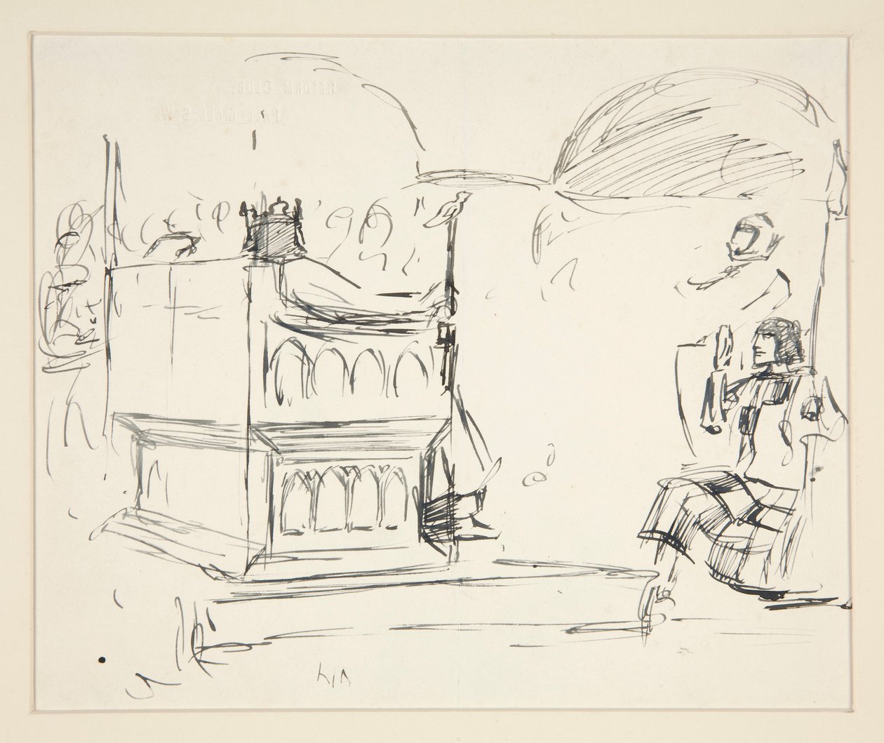 Study for the Quest of the Holy Grail (tizenöt festményből álló sorozat a Boston Public Library számára, 1901-ben fejeződött be) alkotó: Edwin Austin Abbey