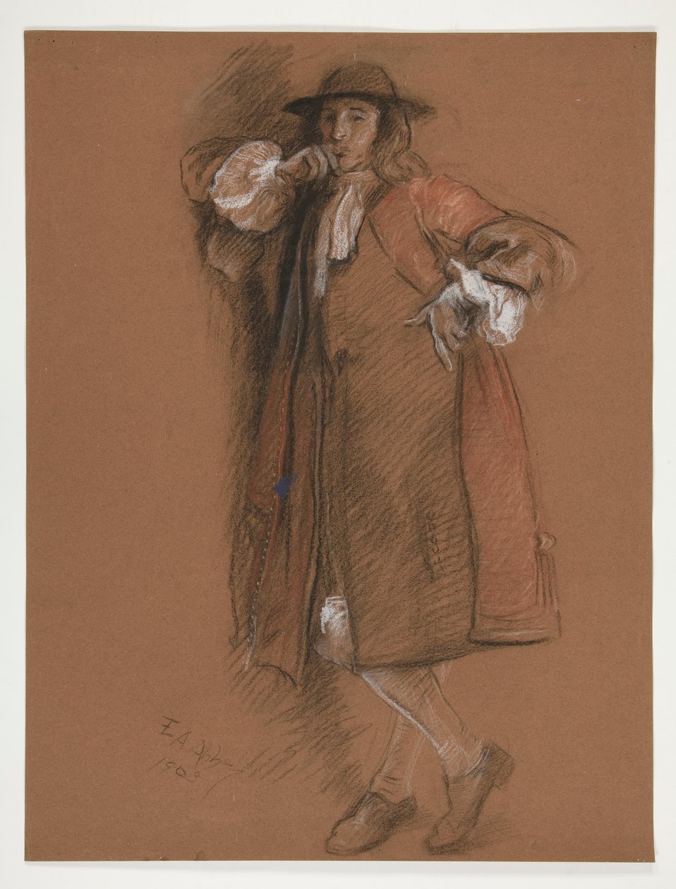 Tanulmányozza a bal oldali ábrát alkotó: Edwin Austin Abbey