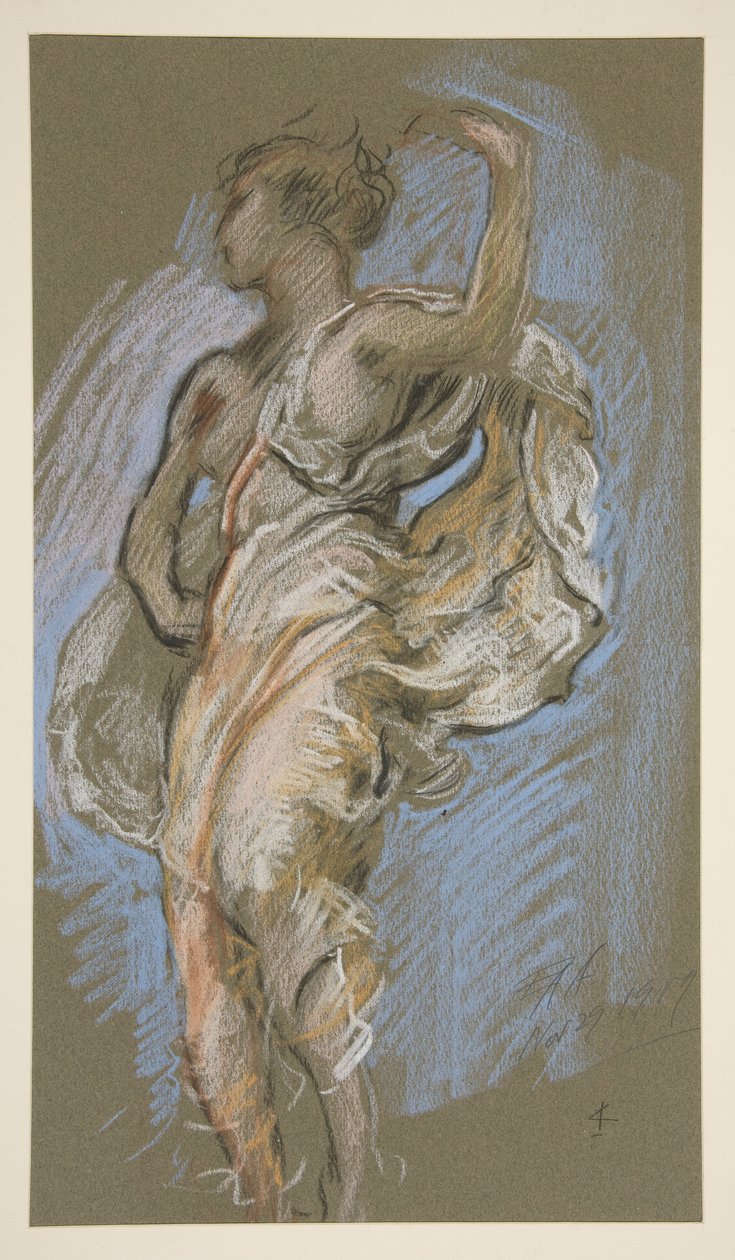 Tanulmány a 16:00 figurához alkotó: Edwin Austin Abbey