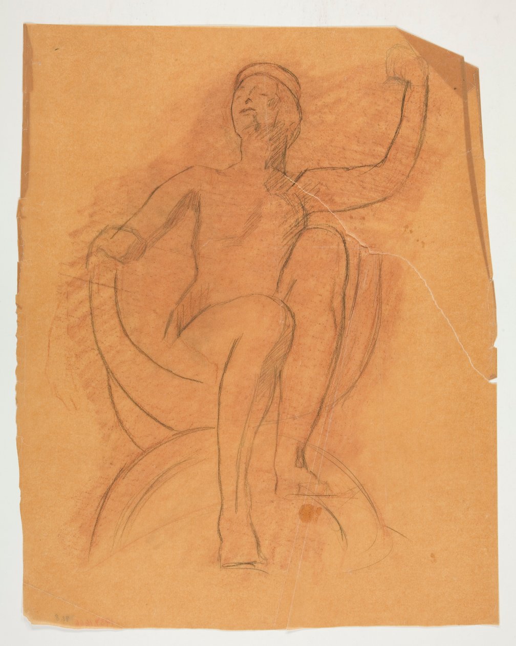 Study for the Genius of State figura a alkotó: Edwin Austin Abbey