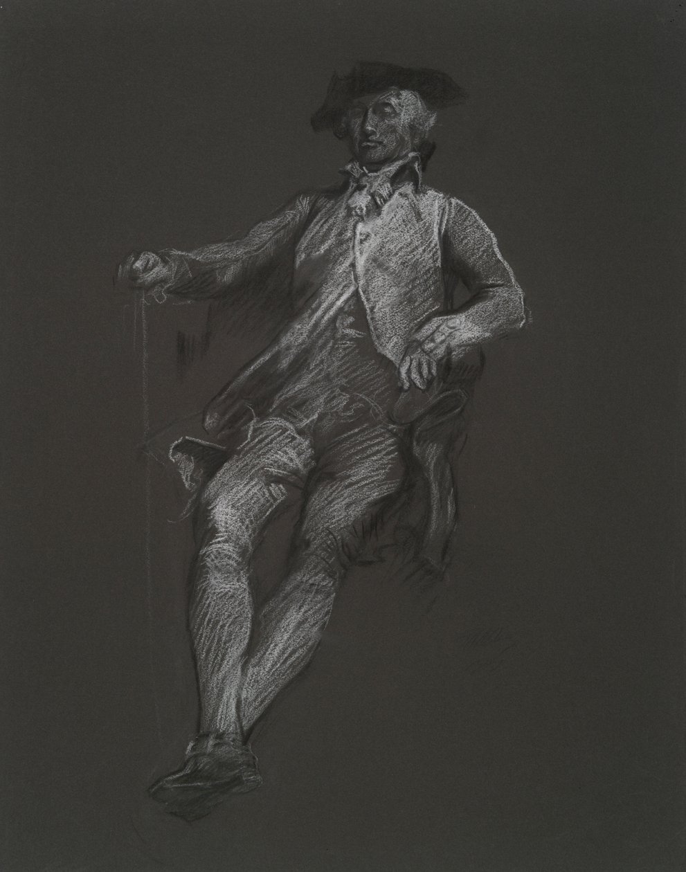 Tanulmány John Dickinson figurájához, in alkotó: Edwin Austin Abbey